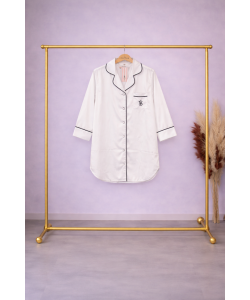 Beyaz Saten Tunik