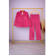 Pembe Saten Pijama Takımı