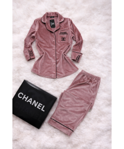 Somon Kadife Pijama Takımı