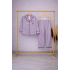 Çizgili Lila Saten Pijama Takımı